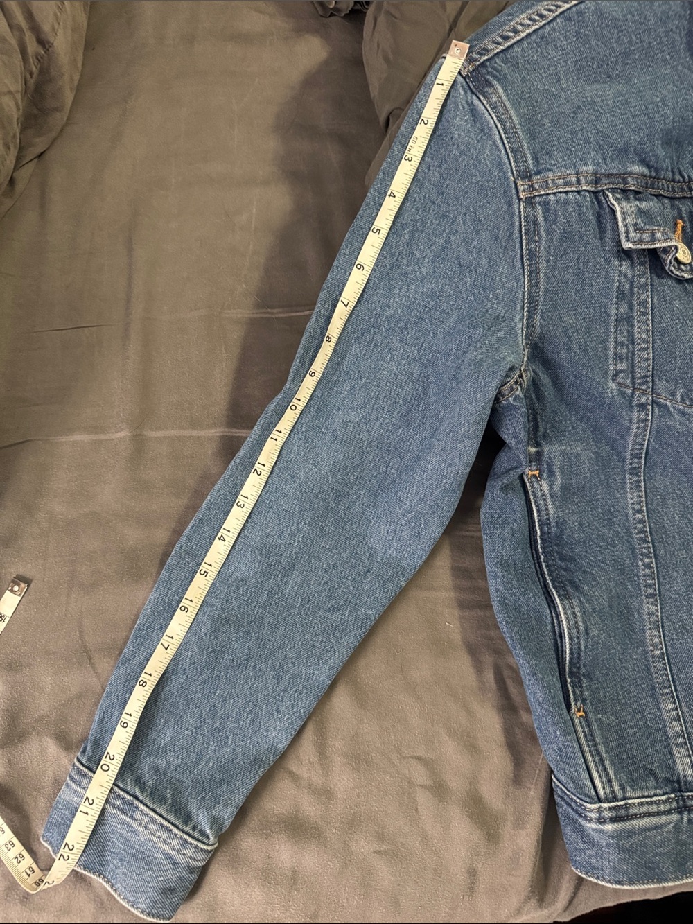 Classic Blue Denim Jacket - Casual Trucker Jacket - Picture 9 of 9